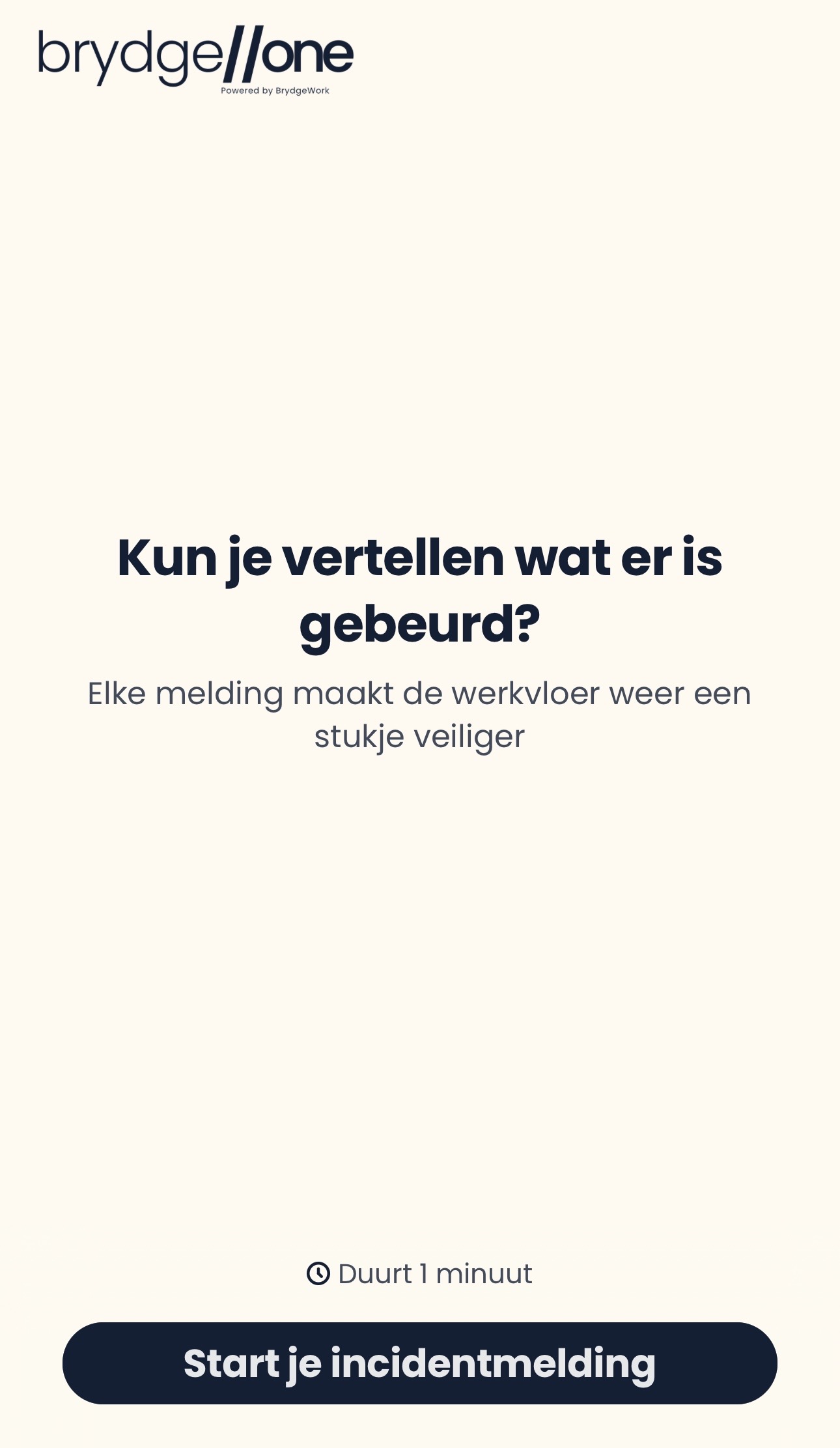 WebApp meldformulier stap 1