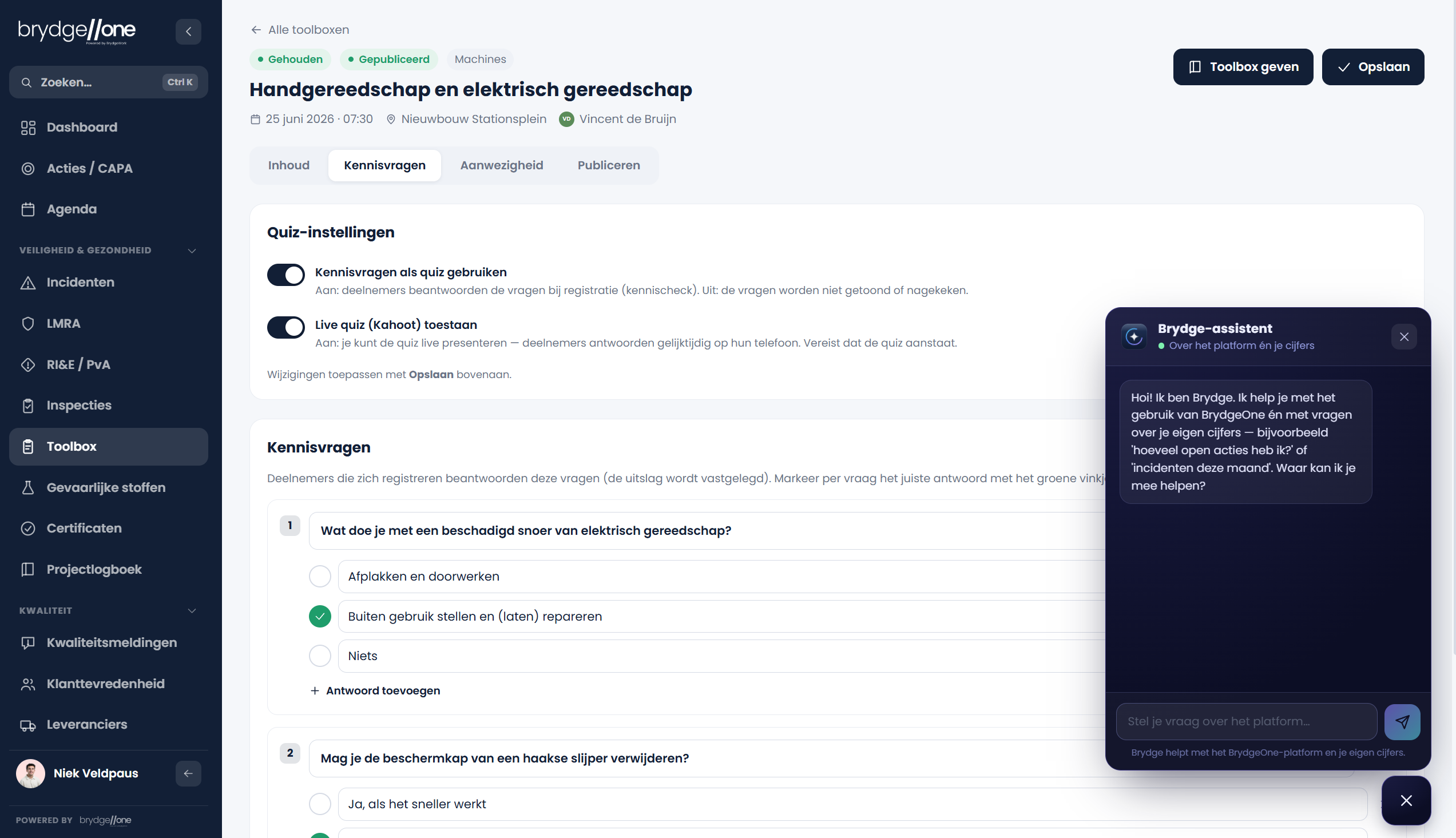BrydgeAI copiloot beschikbaar door het hele platform